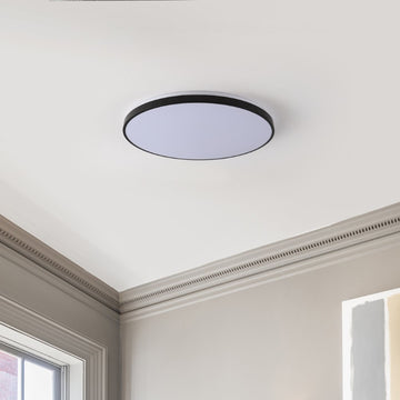 Astrid 21.25" Modern Minimalist Iron Circle Integrated LED Flush Mount - JONATHAN Y